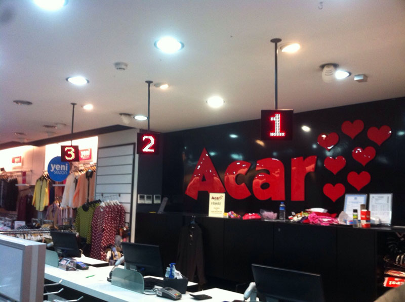 Acar Kids kasa sıramatik sistemi