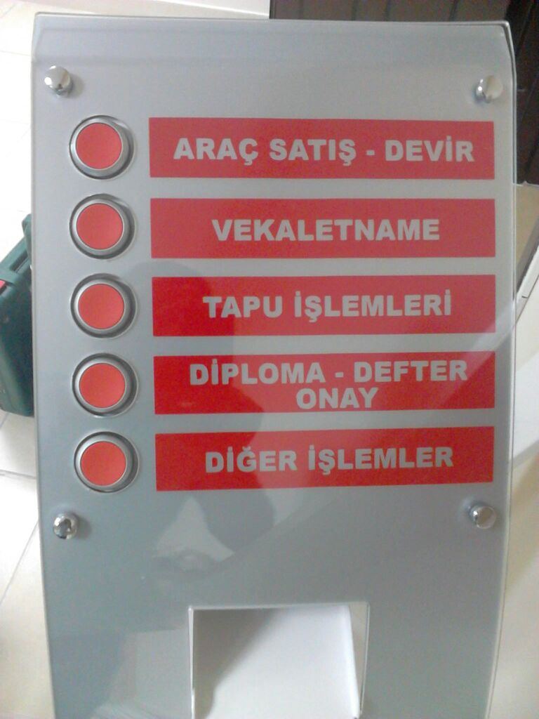 Noter Sıramatik Sistemi Bilet Makinesi