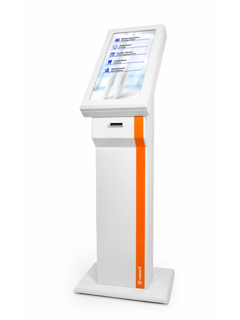 qsmart-siramatik-d3v-pro Q-smart D3V dokunmatik sıramatik sistemi, ayaklı bilet makinesi ve dijital sıra yönetim kiosku