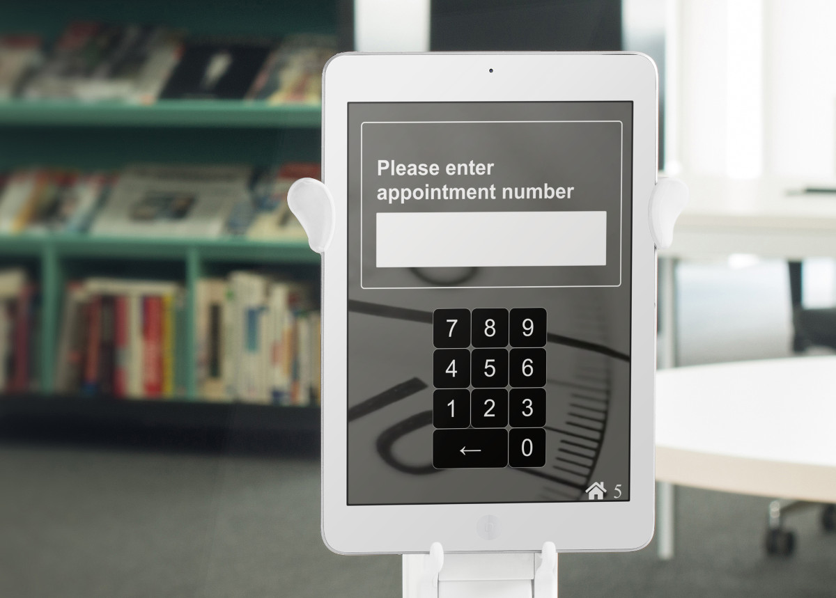 cloud appointment system tablet screen