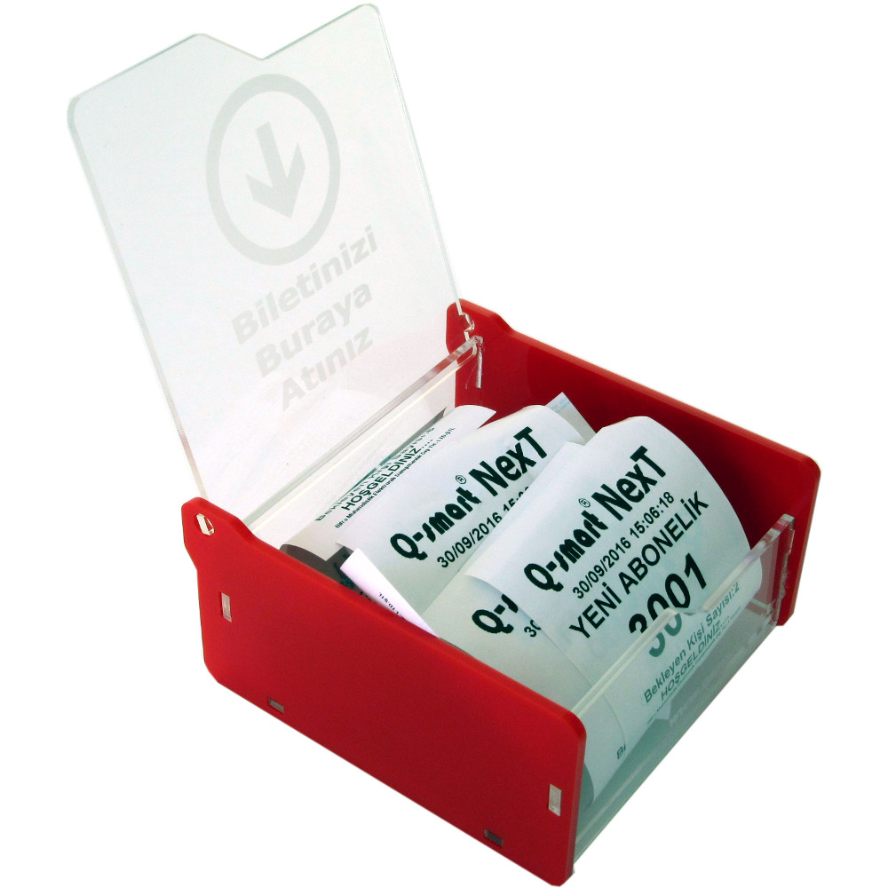 qsmartaccbiletcopkutusukirmizi Qsmart Sıramatik Sistemi